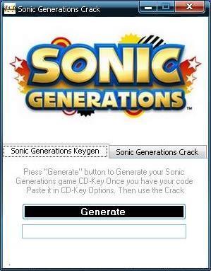 sonic generations crack only